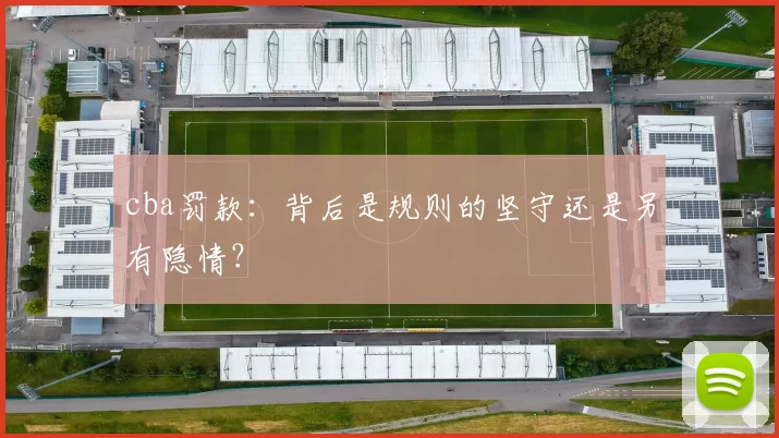 cba罚款：背后是规则的坚守还是另有隐情？